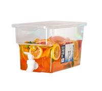 5L Distributore di Bevande per Frigorifero con Rubinetto, Brocca per Acqua da Frigorifero con Coperchio, Distributore di Bevande Fredde con Coperchio per Succo Tè Freddo Cocktail Limonata