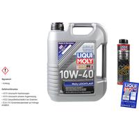 5L Liqui Moly MoS2 Olio Motore 10W-40 Olio-Schlamm-Spülung Motorreiniger