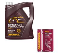5L MANNOL olio motore Energia Formula Pd 5W-40 Lavaggio Motore Motor Flush