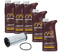 5L MANNOL Trasmissione Dexron VI Filtro Olio per VW Tiguan 2.0 Tdi 4motion
