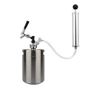 5L Mini Birra Keg Growler per Craft Beer Dispenser System Draft Beer Tap con pompa di aria perfetta con blocco a sfera di gas