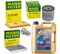 5L Öl Set Ispezione Interno dell'aria Filtro olio Vite per Audi A3 1.4 140 PS