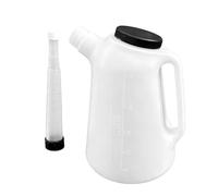 5L Oil Jug Container - Fluid Measuring Can with Spout Lid | Multi Purpose Pouring Bottle Leak Resistant Design Precision Transfer Tool for Engine Oil, Cooking, Liquids, Workshop or Garage