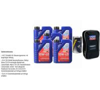 5L Olio Motore Liqui Moly Touring High Tech 15W-40 1x MANNOL Leak-Stop Tasche