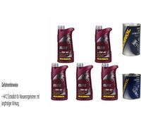 5L Olio Motore MANNOL Elite 5W-40 1x MANNOL Leak-Stop ADDITIVO+Flush Motore