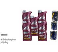 5L Olio Motore MANNOL Energy Premium 5W-30 1xLeak-Stop+Motor Doctor+Motor Flush