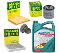 5L Olio Set Ispezione Interno dell'aria Filtro Vite per Audi A1 1.0 95 PS