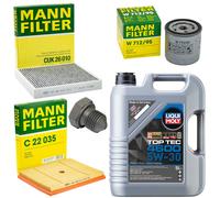 5L Olio Set Ispezione Luft-Innenraum Olio Vite Olio per . Audi A1 1.0