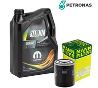 5L Originale Petronas Selenia Olio 5W40 Wr Ölservice + Mann Filtro 955535-N2