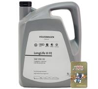 5L Originale VW Audi Olio SAE 0W30 Longlife 3 GS55545M4 + Castol Olio Scivola