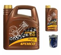 5L PEMCO IDRIVE 370 0W-40 Olio Motore API SN ACEA A3/B4 Inclusa Motor Doctor