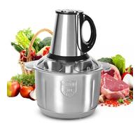 5L tritacarne elettrico, 500 W tritacarne elettrico in acciaio inossidabile, 3 velocità, lama in acciaio inossidabile 3D, tritacarne elettrico, cibo processor per carni, verdure, frutta, cipolle (5L)