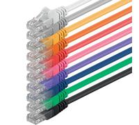 5m - 10 colori - 10 pezzi - Rete Cavi Cat6 CAT 6 | 250MHz | non contiene alogeni | compatibile con CAT 5e / CAT6a / CAT7 | 10 / 100 / 1000 / 10000 Mbit / s | per switch, router, modem, Patchpannel, Access Point, pannelli di permutazione