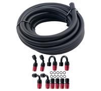 5M / 16.4FT AN6 Steel / Nylon Braided 6AN Oil Fuel line Hose Fitting Adaptor Kit