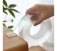 5M/16.4FT Nastro biadesivo Nano da resistente nastro di montaggio rimovibile trasparente lavabile e riutilizzabile nastro in gel resistente senza tracce per tappeti poster fotografici(3cm*2mm)