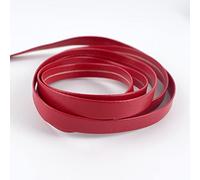 5M 5-30mm PU Orlo Nastro Cordoncini in pelle Morbido Decorazione gioielli Corda Braccialetto fai da te Borse Vestiti Accessori per bordi RD006-Rosso, 15mm
