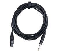 5m Cavo Microfono Audio XLR Femmina 3 Poli e Jack 1/4 6.35mm Cannon Mixer Nero