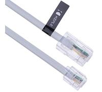 5m Da RJ11 a RJ45 Cavo Modem Ethernet Telefono Dati ADSL Toppa Condurre Banda Larga Alta Velocità BT Spina Internet 6P4C to 8P8C Piatto Estensione Cordone Compatibile con Modem, Router (Bianco)