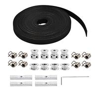 5M GT2 Cinghia Dentata 6 mm Larghezza, 4 Puleggia Sincrona 20 Denti 5 mm Foro + 4 Ingranaggi Folli, 8 Molle di Torsione + 4 Blocco di Montaggio con Chiave a Brugola per Stampante 3D