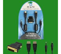 5m HD Alta Definizione Cavo Kit PC A TV Streaming Laptop Music Giochi Connettore