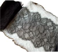 5m Long 23cm Wide Perspective Thin Style Eyelashes Lace Diy Mesh Gauze Fabric(Black)