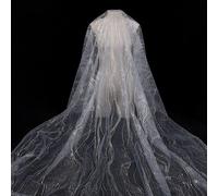 5M Lucido Glitter Paillettes Rete Tessuto Puro Tulle Fai Cucito Matrimonio Decor