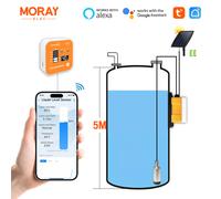5M ME202RSP Pannello solare Tuya App mobile Display a LED sommergibile della temperatura Indicatore di allarme Sensore di livello del liquido del serbatoio remoto