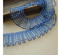 5M Merletto A Ruffles Pieghettato In Rete Rifinitura In Pizzo Tessuto Cucito