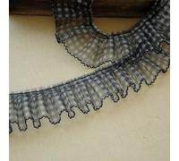 5M Merletto A Ruffles Pieghettato In Rete Rifinitura In Pizzo Tessuto Cucito