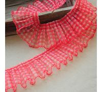 5M Merletto A Ruffles Pieghettato In Rete Rifinitura In Pizzo Tessuto Cucito