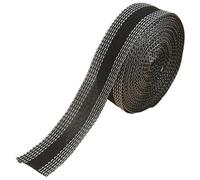 5M Nastro Termoadesivo per Tessuti, Orli Svelti, Senza Cuciture, Autoadesivo Con Orlo, Per Tende, Jeans, Tessuti, Larghezza 2,5 cm(Nero)