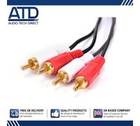 5m RCA Fono Maschio a Cavo di Estensione Audio Bianco Rosso Amplificatore Amp