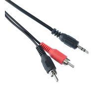 5m Rosso/Nero Doppio Maschio Rca A 3.5mm Spina Stereo Cavo