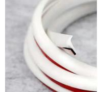 5m Striscia di Tenuta in Gomma per Auto a Forma di T Piccola Inclinata Guarnizione Automatica Guarnizione Paraurti per Auto Flare Arch Trim Sigillanti-Bianco 5m