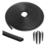 5M Striscia Profilo Gomma per Portiera Auto TAROME Protezione per Bordo Portiera con 4pc Nero in Fibra di Carbonio Auto Car DoorAuto Forma a U Bordi AntiGraffio per Portiera Auto Sportello Protezione