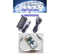 5M STRISCIA STRIP LED SMD 5630 + ALIMENTATORE 5A + DIMMER TELECOMANDO CONTROLLER