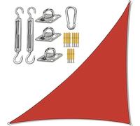 5m Triangolo Shade Sail impermeabile baldacchino impermeabile con kit hardware 90% blocco UV verde Oxford Tessuto per patio Giardino Deck Backyard Outdoor Campeggio Picnic Assi Wind Rifugio Freddo Con