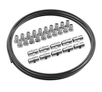 5m Tubo di Freno Ø 4,75 mm Kit + 20 raccordi maschi + 10 connettori M10 x 1 DIN 74 234 Set di Tubi di Acciaio e Accessori dei Freni per Svasatura DIN F