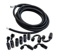 5Meters/16.4FT AN6 FUEL OIL Line Hose fitting End Adaptor Kit Set CPE Synthetic