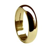 5mm 9ct Oro Giallo a D Profilo Matrimonio Anelli UK Hm Pesante Extra Fascia