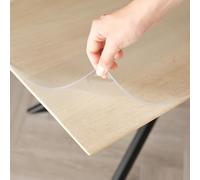 5mm Tovaglia Trasparente Plastificata - Copritavolo Trasparente, Pellicola Effetto Vetro x Tavolo - Protettiva Tavolo Tovaglia PVC Trasparente, Copri Tavolo Lavabile, 40/60/80/90/100cm(Clear,90*160cm)