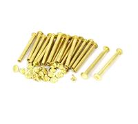 5mmx55mm Brass Plated Chicago Screws Binding Posts Docking Rivet 20pz