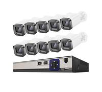 5MP PoE NVR Kit Color Night Face Detect (2T, 10CH NVR x 10Cameras)