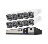 5MP PoE NVR Kit Color Night Face Detect (8T, 8CH NVR x 6Cameras)