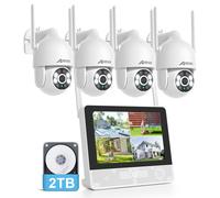 5MP Security Camera System Wireless Per esterni Monitor da 12 pollici a 8 canali