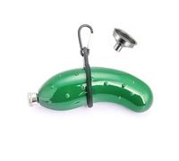 5oz Cucumber-Shaped Flask, Pocket Hip Liquor Whisky Drinkware, 304 Stainless Steel Wine Drinking Pot, Portable Camping Flask with Hanging Loop and Pouring Spout