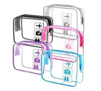 5Pack Viaggio Trucco Sacchetti Wih Cerniere per Donna Uomo Vacanza Necessaire da