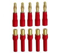 5Pairs 4mm Bullet Connector to 6mm Bullet Connector Banana Gold Plug No Wire Adapter per RC Car Boat FPV ESC Motor