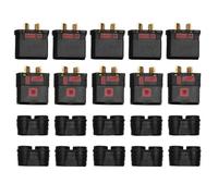 5Pairs Anti-Spark QS8-S EC8 Connettore Maschio Femmina Placcato Oro Connettore Caricabatteria Bullet, for RC Airplane Drone Car E-bike (Color : 5pairs black)