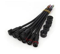 5Pairs Black Waterproof IP65 Male and Female 20cm LED Strip Outdoor Cable Plug Connector AUOQKQUT(5Pairs 5Pin 5x0.3mm)